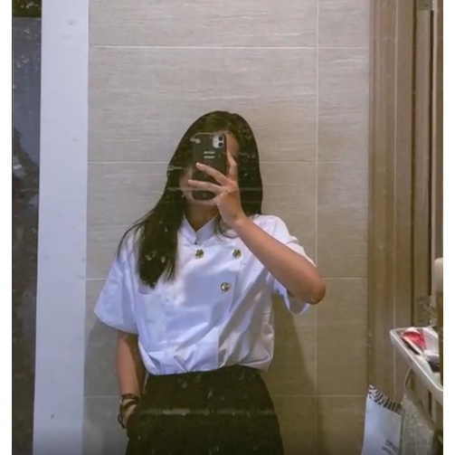 Áo sơ mi trắng Yuta Okkotsu Jujutsu Kaisen tặng kèm khuyên tai