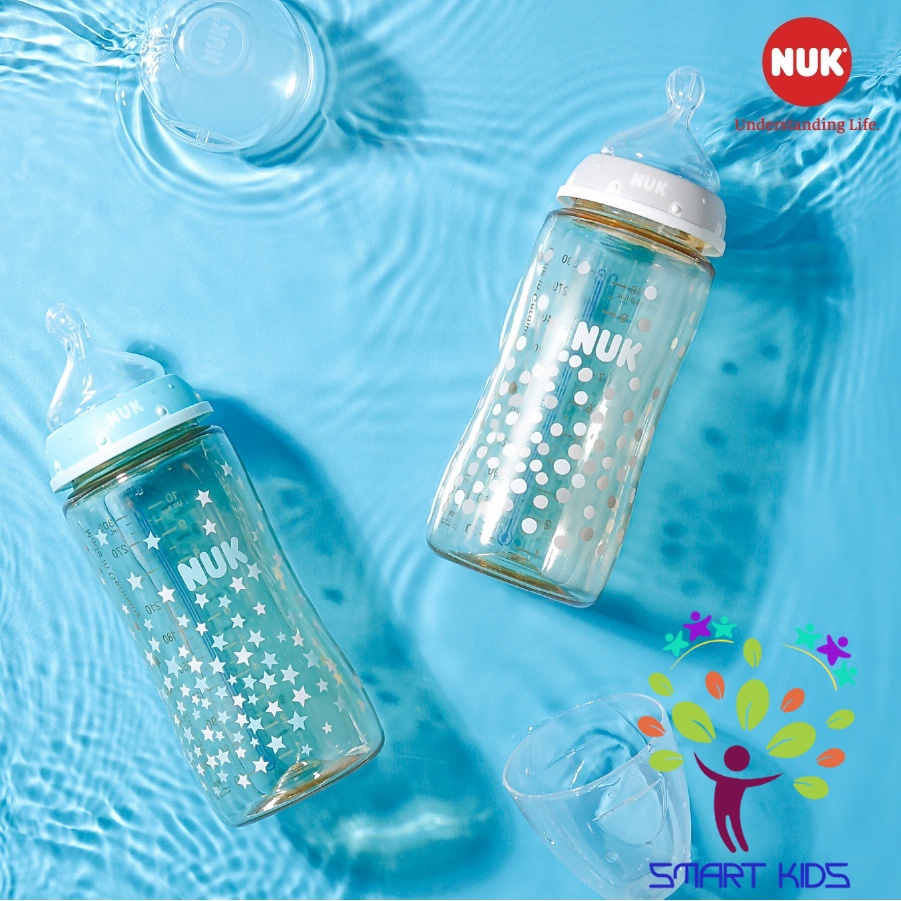 Bình sữa cảm biến nhiệt NUK nhựa PPSU 150ml, 300ml