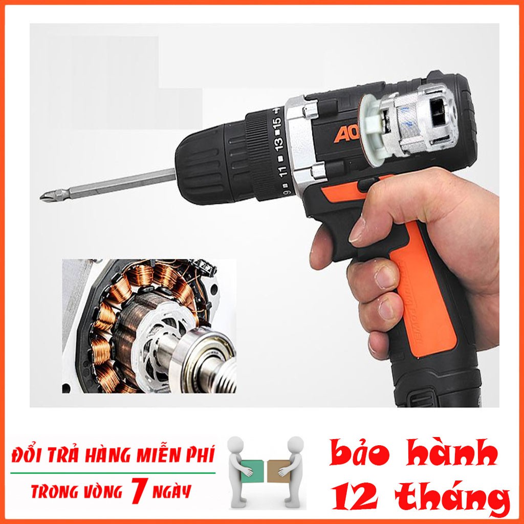 [ bảo hành 12 tháng ] Bộ máy khoan vặn vít không dây 12v dùng pin 1500mAh