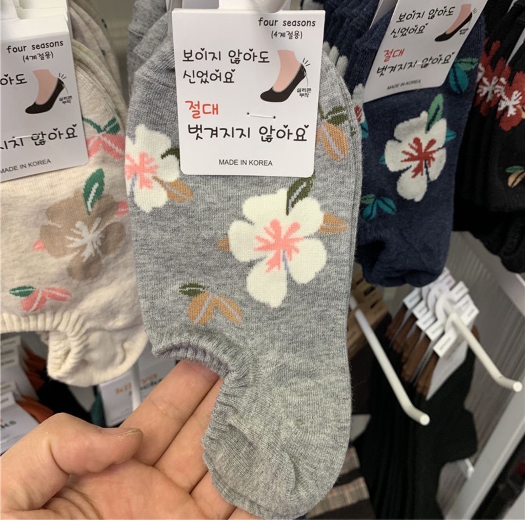 Vớ Thể Thao Mềm Mại Thoáng Khí In Họa Tiết Hoa Phong Cách Nhật Bản Cho Nữ Sinh