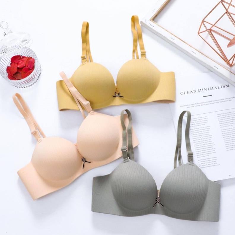 Áo Lót Su Softie Phối Kẻ Chìm Nâng Ngực Thời Trang Dành Cho Nữ 541