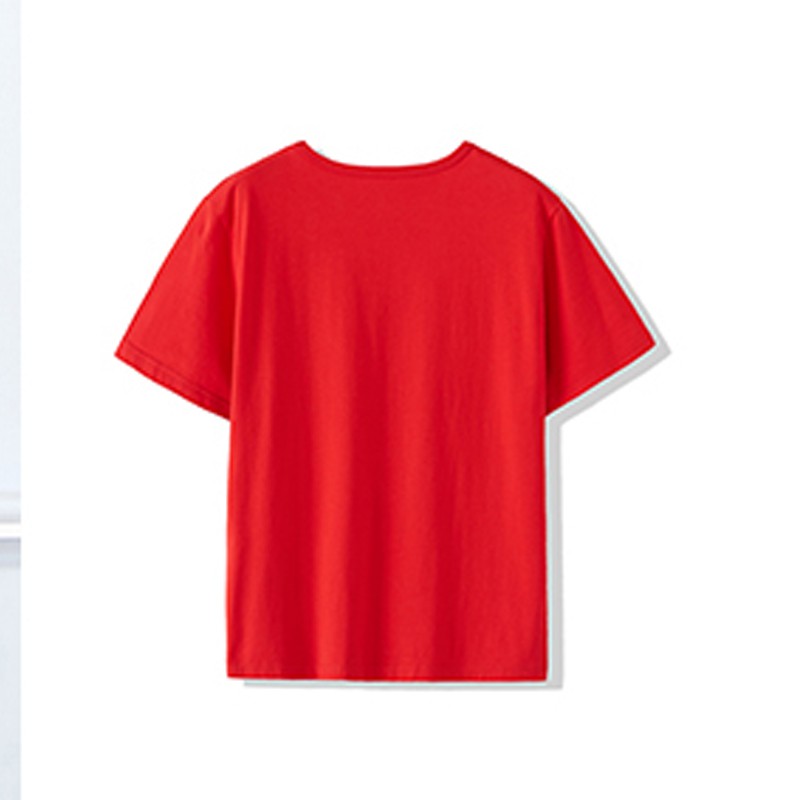 [35Kg - 75Kg] Áo Thun Áo Phông Nam Ngắn Tay Không Cổ Vải Cotton Hàng Quảng Châu Co Giãn 4 Chiều Màu Đỏ | BigBuy360 - bigbuy360.vn