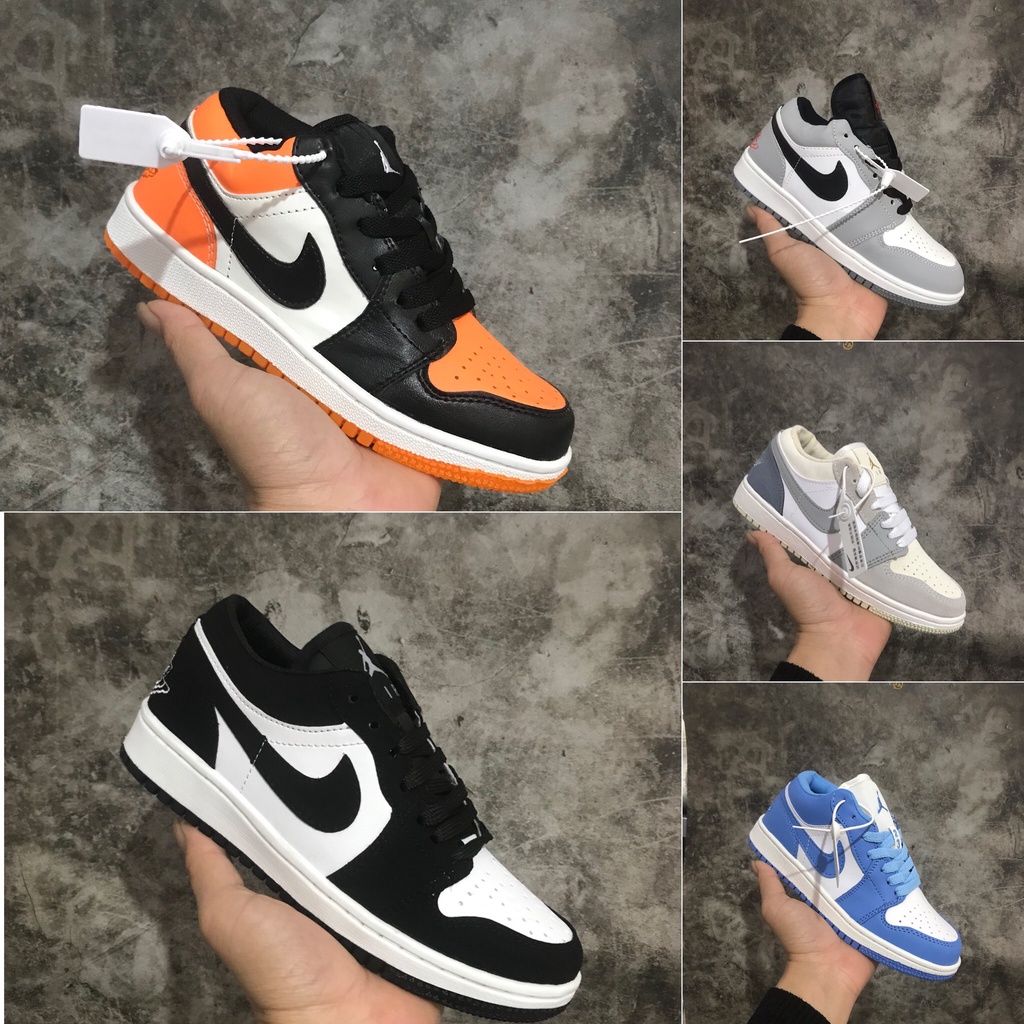 Giày sneaker Jordan 1 cổ thấp các màu hot trend , giày thể thao JD1 nam nữ full box bill