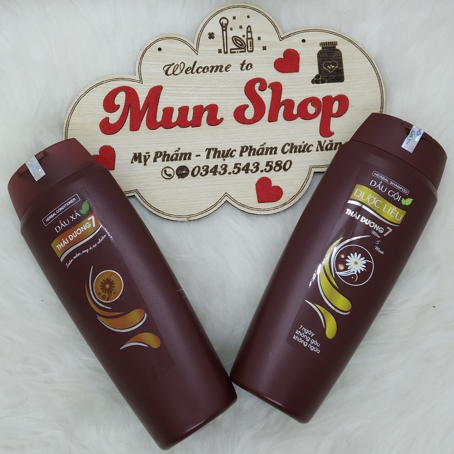 Cặp dầu gội/xả dược liệu Thái Dương 7 chai 200ml