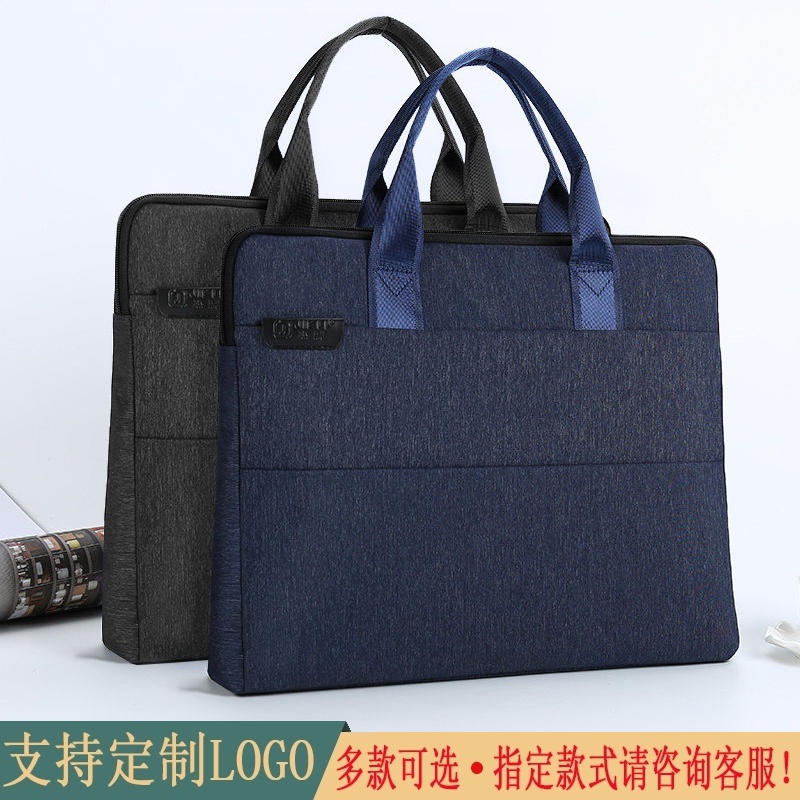 Túi Vải Canvas Đựng Tài Liệu / Máy Tính 4 Ngăn Thiết Kế Đơn Giản Tiện Dụng Cho Văn Phòng