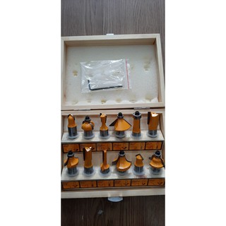 Bộ 12 mũi phay gỗ 12,7mm INGCO AKRT12121