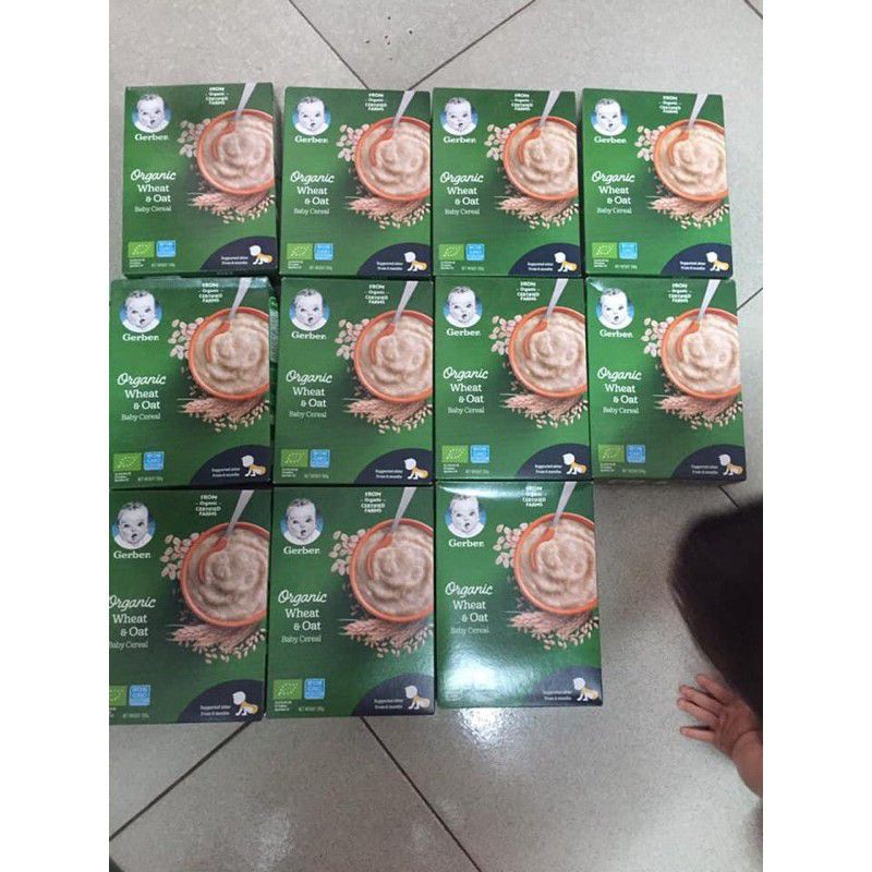 Bột ăn dặm Gerber Organic lúa mì yến mạch 200g (Từ 6 tháng) hongquyen89