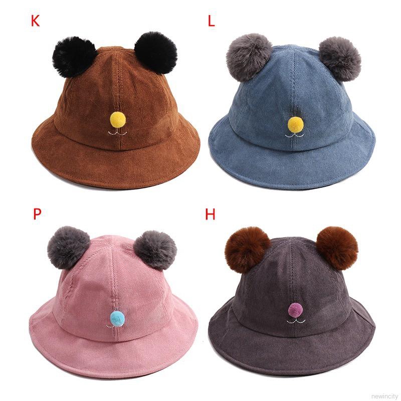 Mũ nồi phối tai gấu xinh xắn cho bé