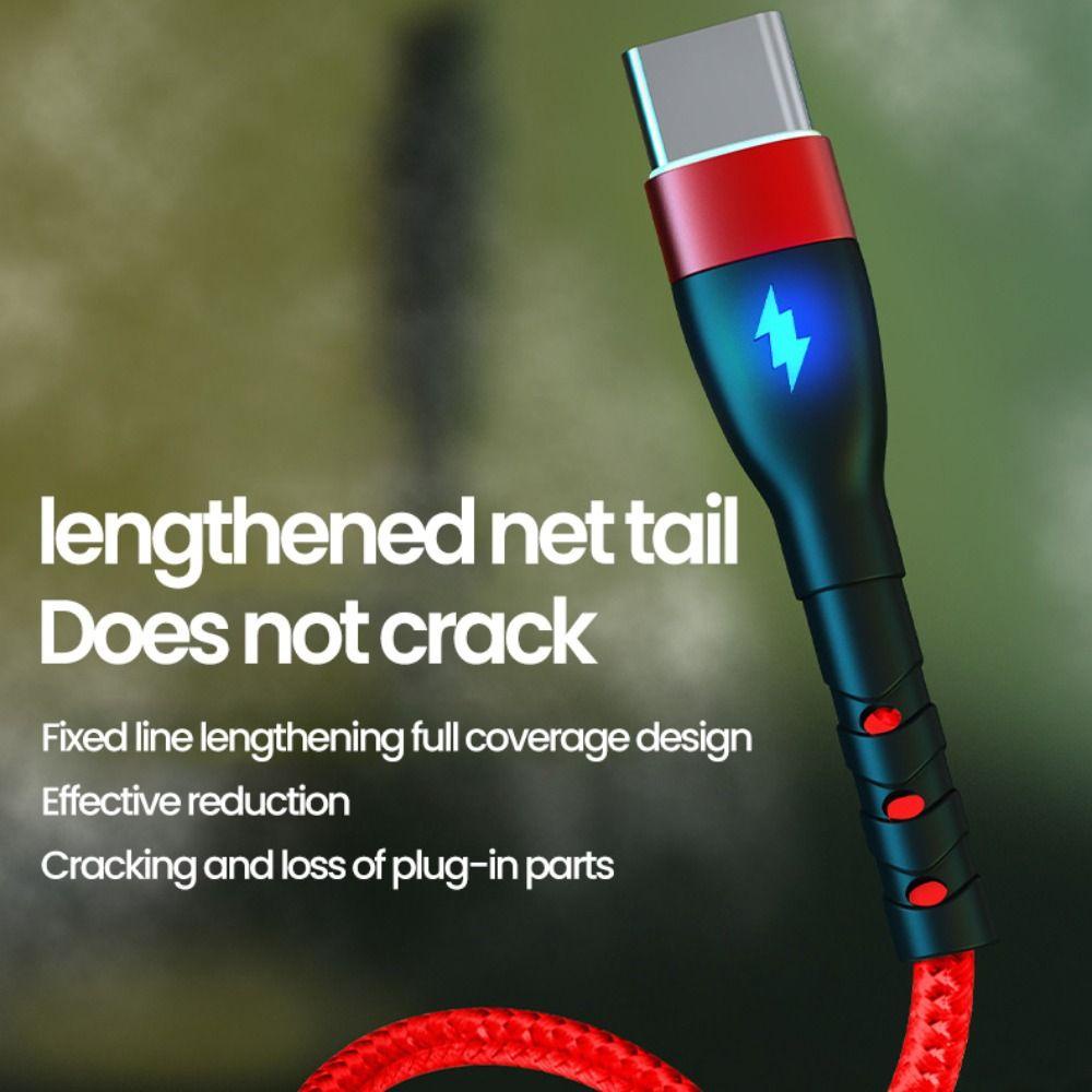 Cáp Sạc USB Type C 6A 66W Có Đèn LED Báo Hiệu Chất Lượng Cao Cho Điện Thoại