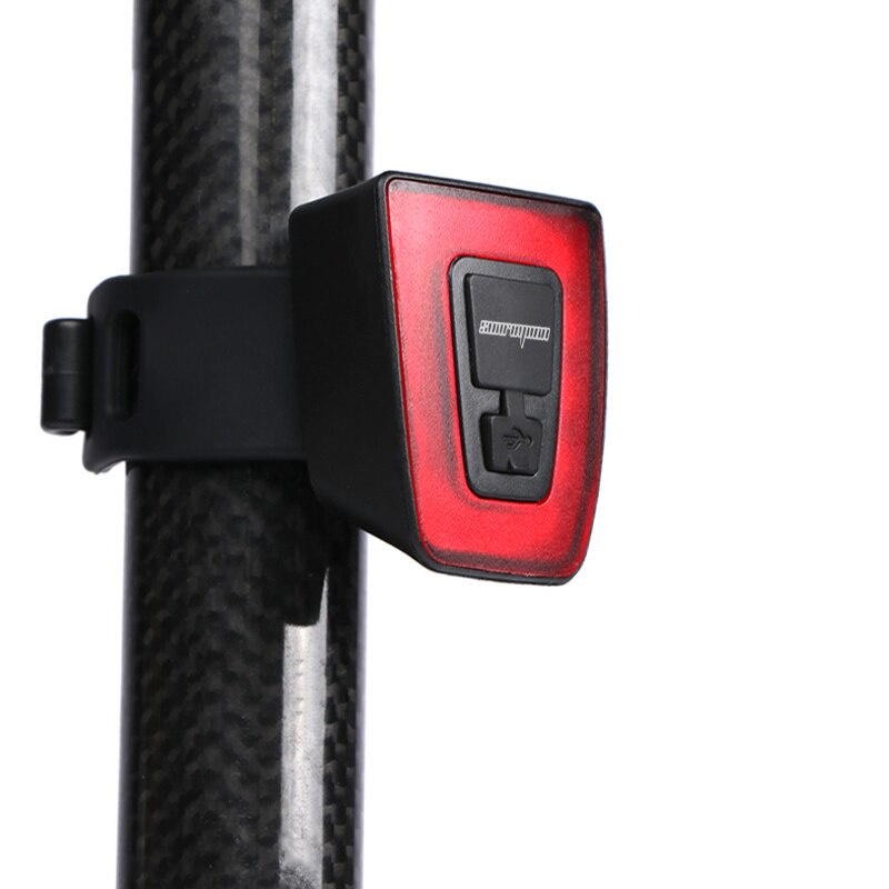 Đèn LED cảnh báo an toàn SUNRIMOON chống thấm nước sạc USB gắn đuôi xe đạp leo núi