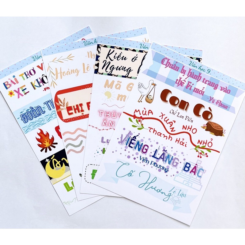 Sticker ngữ văn lớp 9, tiêu đề tác phẩm ngữ văn lớp 9