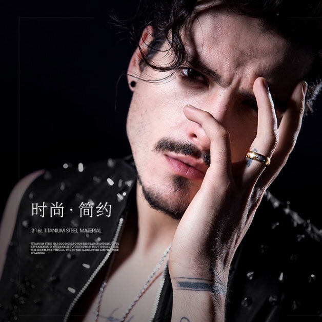 Nhẫn Cặp Đôi In Chữ the Lord of the rings Thời Trang Hàn Quốc