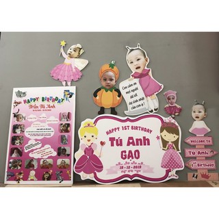 COMBO chibi trang trí sinh nhật cho bé