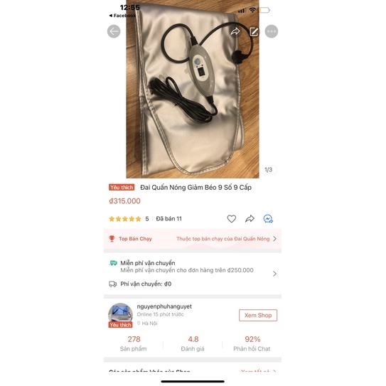 Đai Quấn Nóng Giảm Béo 9 Số 9 Cấp