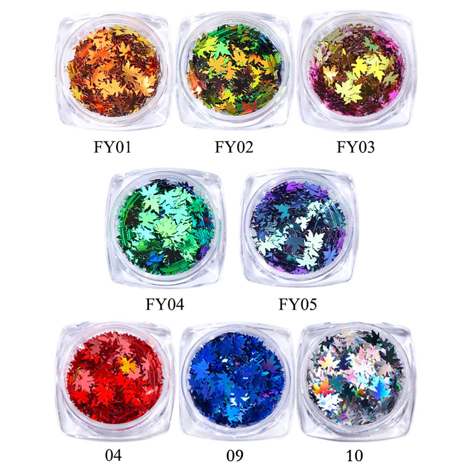 Hộp Phụ Kiện Lá Phong 3D Trang Trí Móng Tay