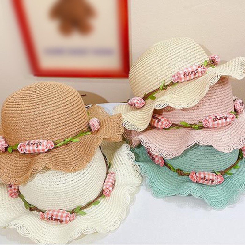 Nón Cối Rộng Vành Che Nắng Dễ Thương Cho Bé Gái