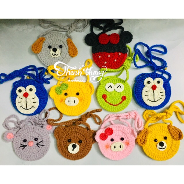 (FREE THÊU TÊN BÉ) Túi đựng tỏi handmade (hình thú)