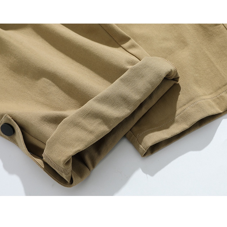 Quần baggy cúc kaki trơn