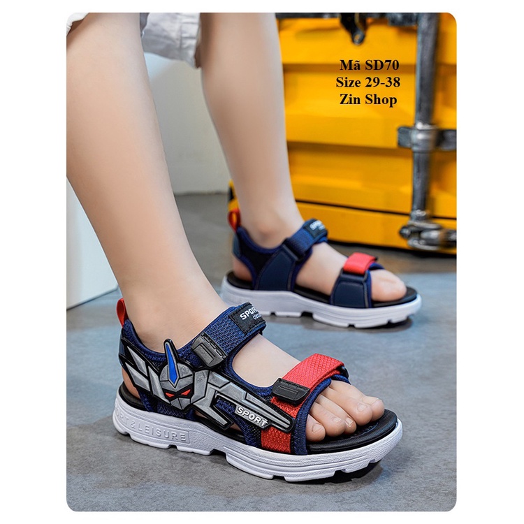 Giày Sandal Bé Trai . Sandal hàng cao cấp siêu êm Siêu Nhẹ Hình Siêu Nhân SD70