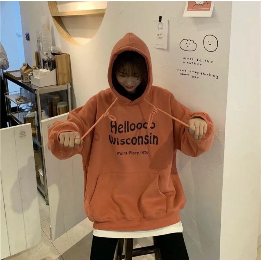 [FREESHIP]Áo Khoác HOODIE Nam Nữ HELLOOOO Chất Vải Dày Dặn Ấm Áp