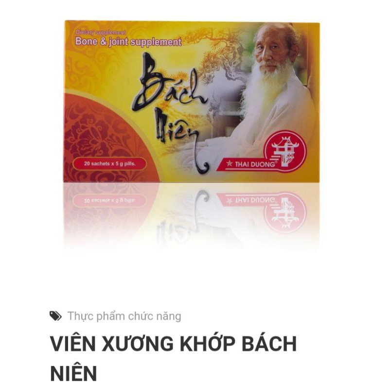 Viên xương khớp bách niên- sao thái dương