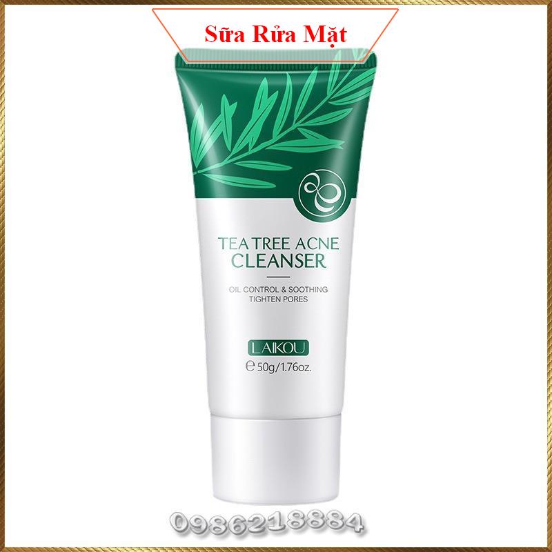 Sữa rửa mặt tràm trà Laikou Tea Tree ACNE Cleanser kiềm dầu dịu da dành cho da mụn L1989