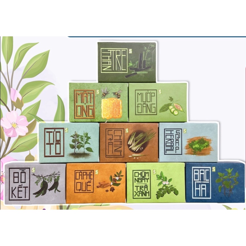Xà Bông Hợp Tác Xã Sinh Dược Handmade Đủ 10 Loại (Xà Phòng Mướp Đắng, Nghệ Mật Ong, Chanh Sả....)