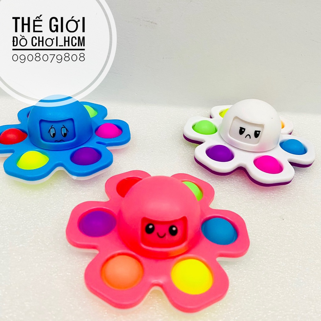 [SIÊU HOT-POP IT ] Đồ chơi con quay spinner bạch tuột cảm xúc,  bóp bong bóng giúp xả stress, giảm căng thẳng