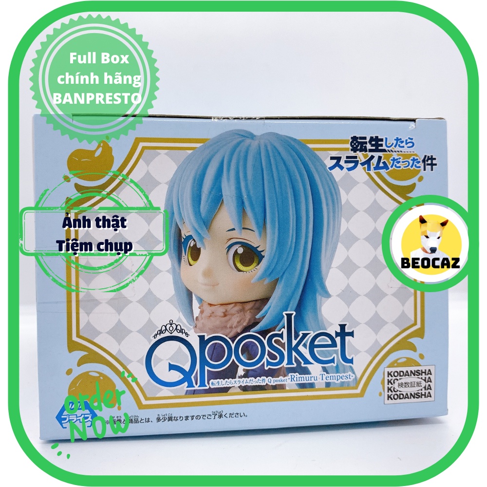 Mô hình Q Posket Rimuru Tempest Chuyển sinh thành Slime Full Box Chính Hãng Banpresto Tensura Đồ chơi Beocaz
