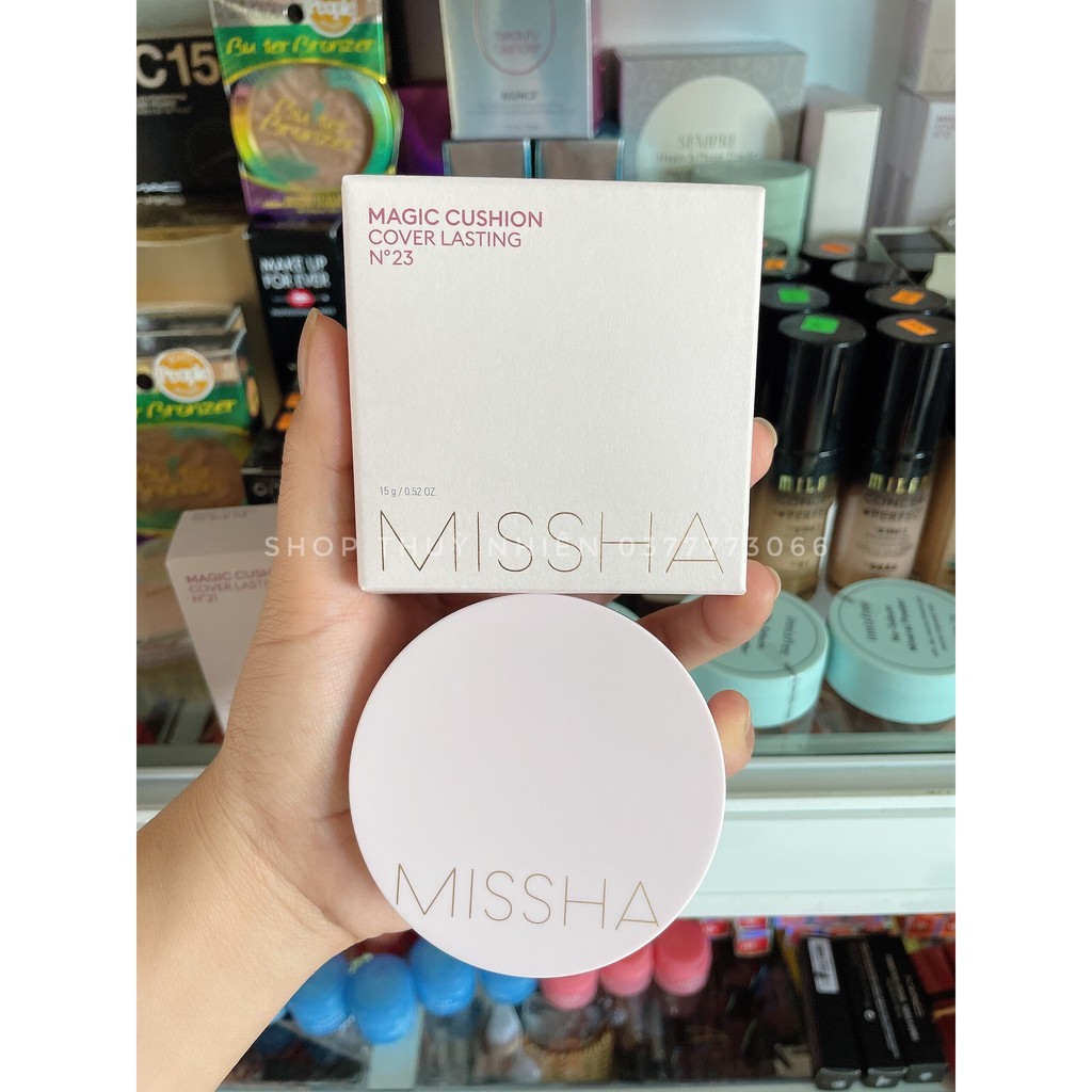 Phấn Nước Missha Magic Cushion Cover Lasting (vỏ hồng) SPF50+ PA+++ – Phấn Nước Kiềm Dầu Hoàn Hảo Dành Cho Mùa Hè