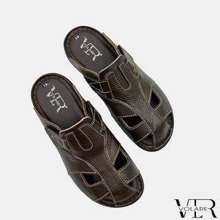 VLR VOLARE - Dép Bít Mũi Rọ Nam Da Bò Thật 100% Cao Cấp - VD99AD