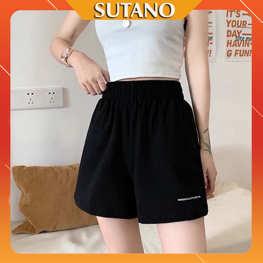 Quần short unisex_quần sooc đùi đẹp chun thêu siêu Hot Q397 SUTANO