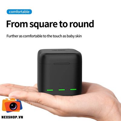 Hộp sạc pin Gopro 9/10 kèm hai chiếc Pin dung lượng cao | Telesin