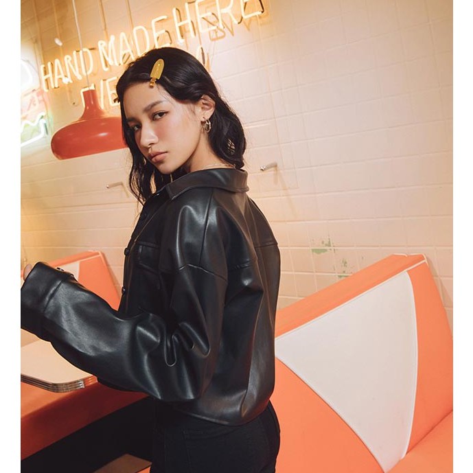 Áo khoác da sơ mi 2 túi trước nữ Air Space 2030126008 | BigBuy360 - bigbuy360.vn