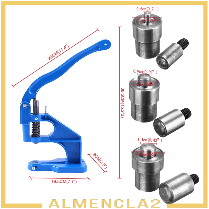 [ALMENCLA2] Hand Pressing Grommet Eyelets Machine Sewing Tool Snap Fastener Dies Mold Sets