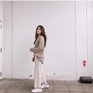 Quần culottes cạp chun