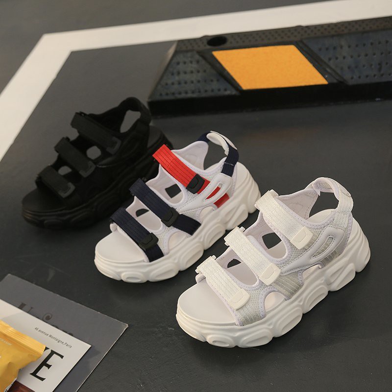 SANDAL nữ mùa hè 2021 phong cách mới Dép Velcro dép xăng đan