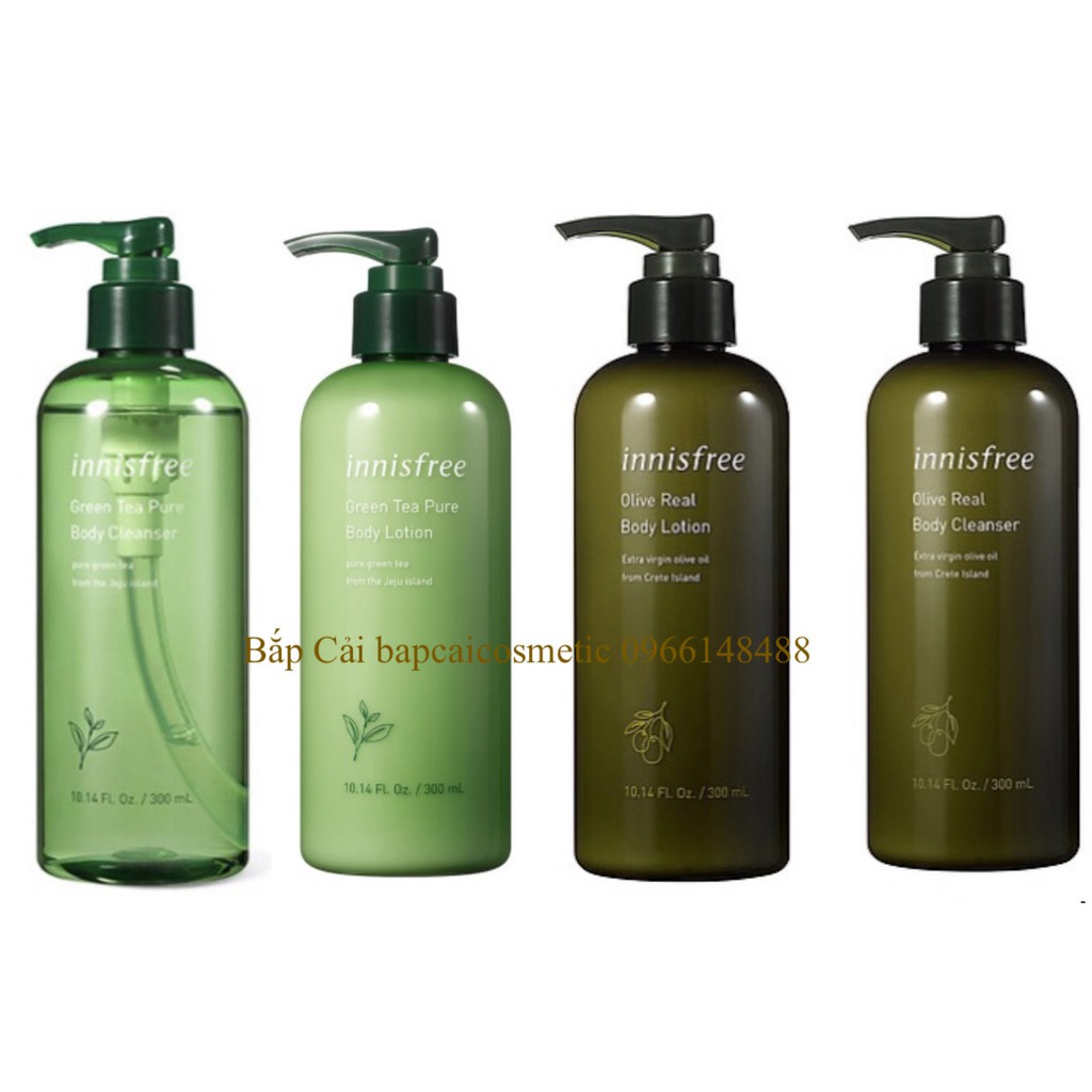 MBC 1 chai Sữa tắm/ sữa dưỡng thể INF Green tea Pure/Olive Body Lotion/Cleanser