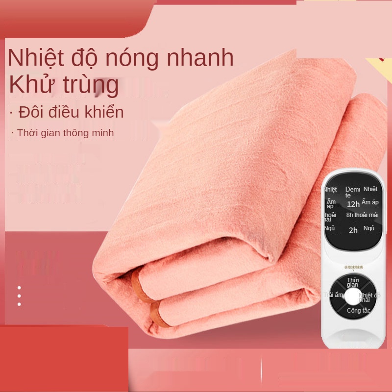 Chăn nhiệt điện Chí Cao đơn hai người điều khiển đôi đệm ký túc xá gia đình an toàn không bức xạ thảm nước ấm chính hãng