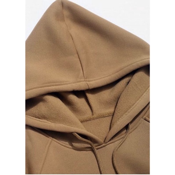 Áo Hoodie Nỉ Trơn Màu Nâu Cafe Nam Nữ Unisex Form Rộng, Chất Nỉ Bông Cao Cấp size 35-70kg.