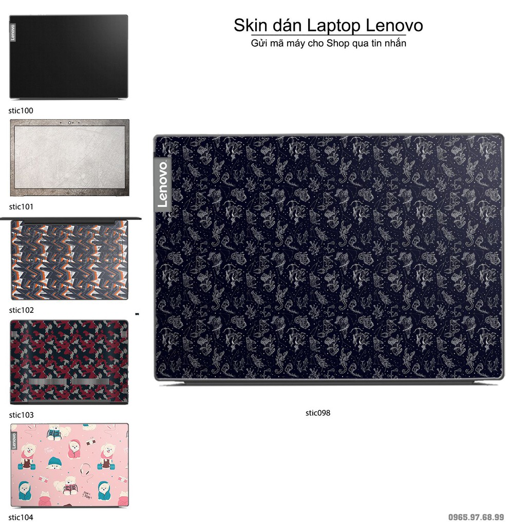 Skin dán Laptop Lenovo in hình Hoa văn sticker nhiều mẫu 17 (inbox mã máy cho Shop)