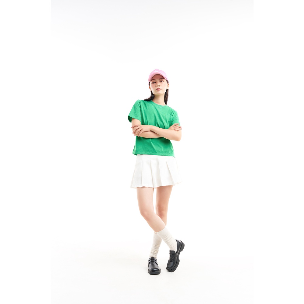 DOTTIE - Áo thun trơn căn bản nữ xanh lá T0526