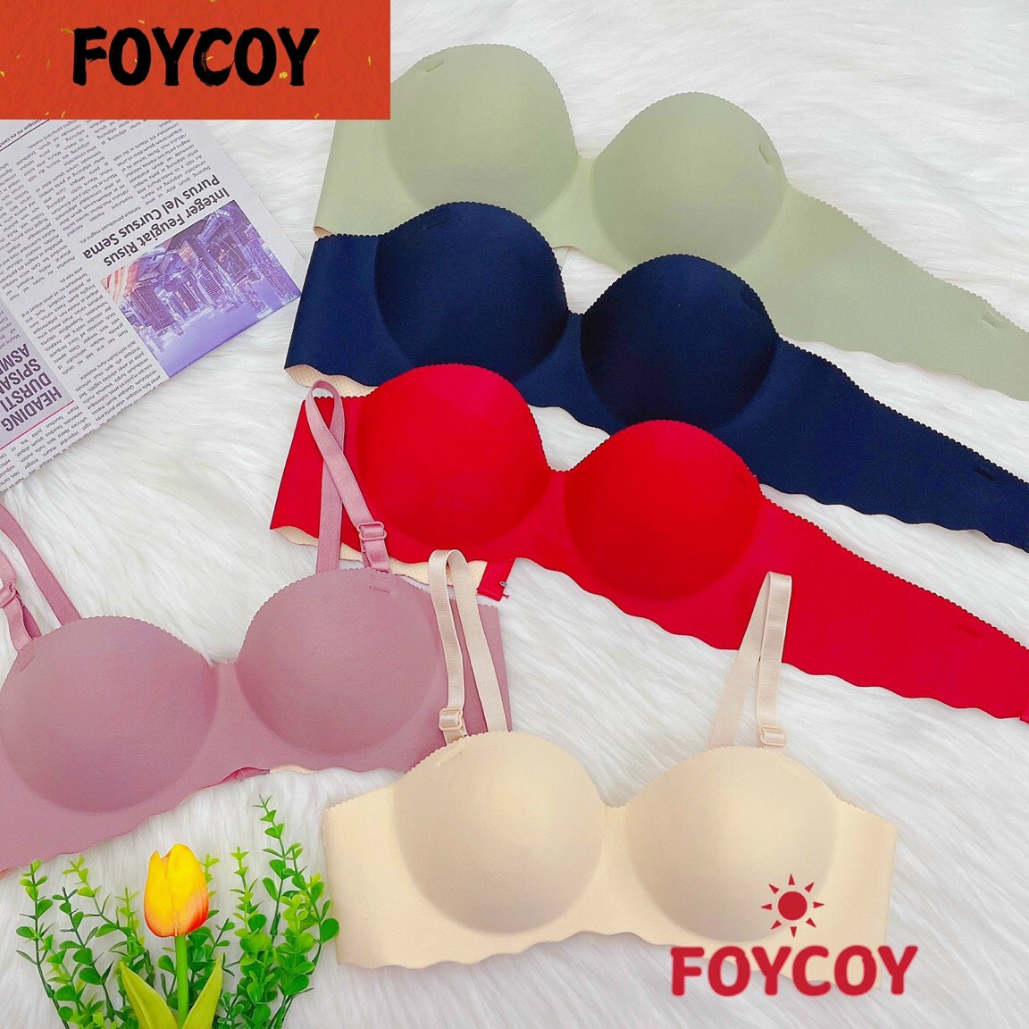 [Mã SRJULY1619 giảm 15K đơn 50K] Sale OFF 60% : Áo ngực su non khÔNG GỌNG Quả Ngang Cao cấp đệm nâng 2, cm( MẪU QN06) | BigBuy360 - bigbuy360.vn