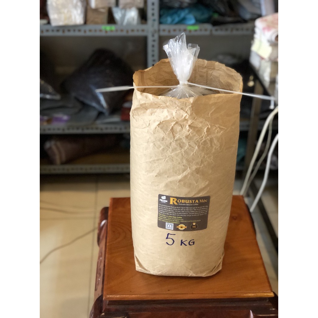 10KG CÀ PHÊ HẠT RANG MỘC NGUYÊN CHẤT GIÁ SỈ ROBUSTA, CULI PHÚ XUÂN COFFEE - DÀNH CHO QUÁN PHA PHIN PHA MÁY