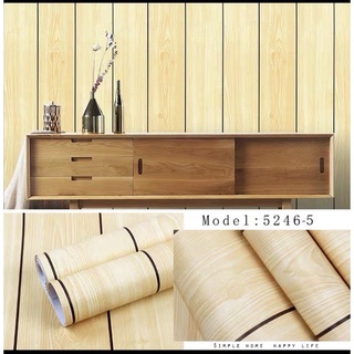 Giấy dán tường giả vân gỗ 10mx45cm