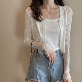 Áo Khoác Cardigan Mỏng Phong Cách Thời Trang Mùa Hè 2021 Cho Nữ