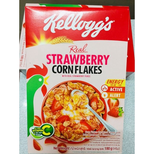 Ngũ Cốc Kellogg's STRAWBERRY CORN FLAKES 180gram