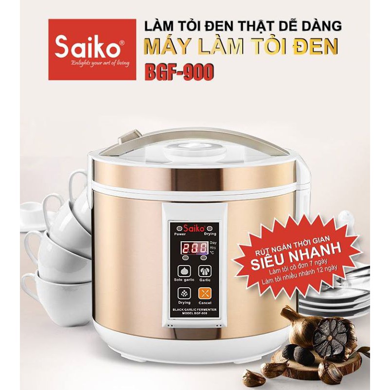 MÁY LÀM TỎI ĐEN CHÍNH HÃNG SAIKO BGF-900 NHẬP KHẨU