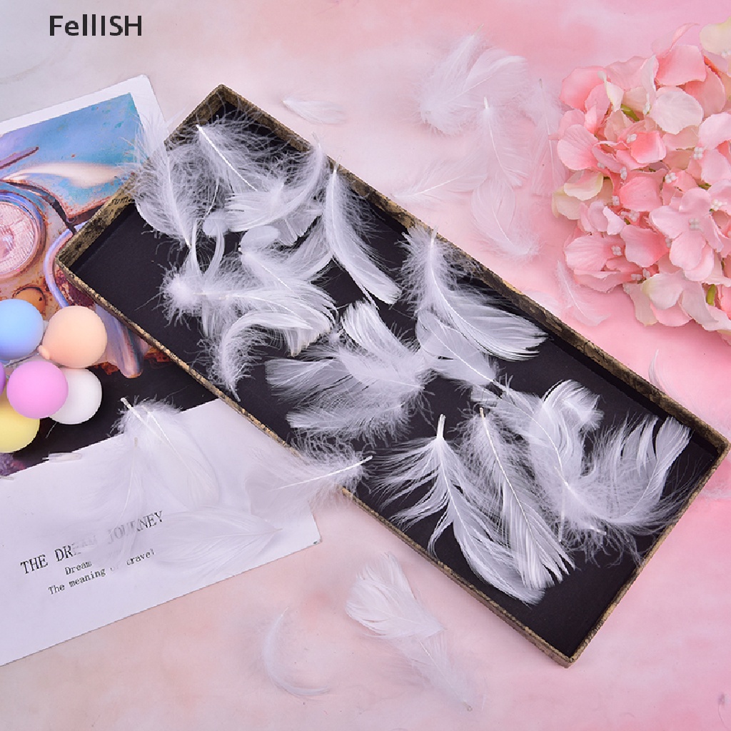 Bộ 100 Lông Vũ Nhiều Màu Sắc Dùng Trang Trí Hộp Quà DIY 439br