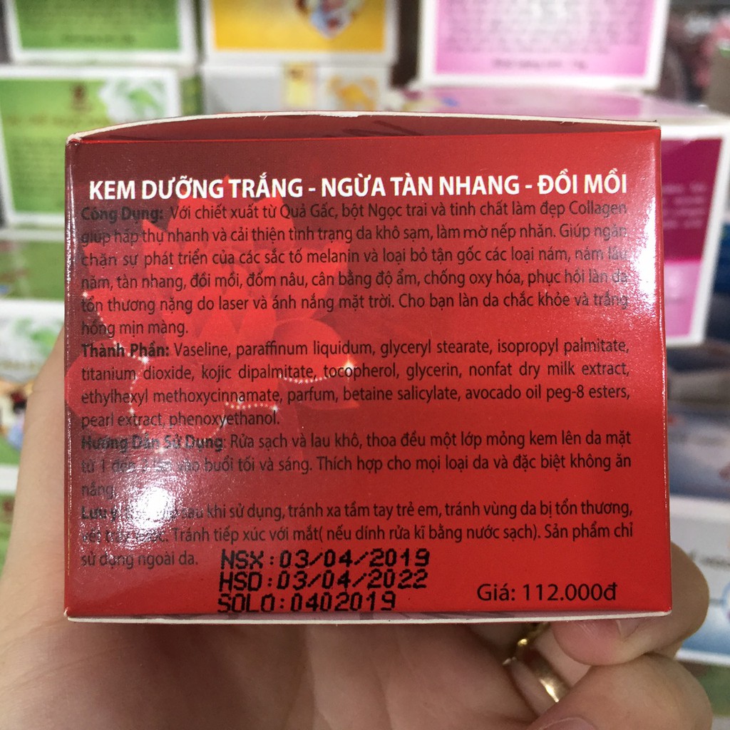 [40K] BÁN SỈ 12 HŨ KEM NANYNO MÀU ĐỎ GIÁ IN 112K